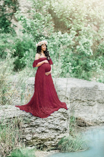 Lace Maternity Photoshoot Dress (S - XXL)