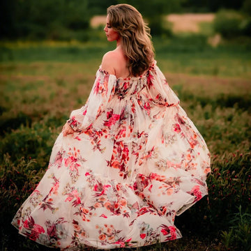 Floral Maternity Photoshoot Dress