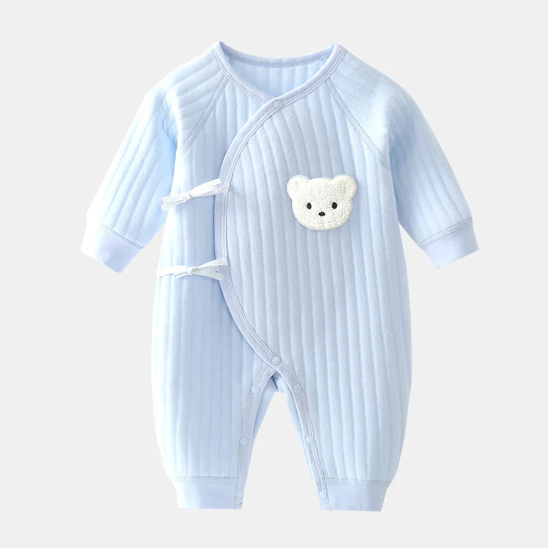 Image of Cozy Cotton Onesie for Newborns: Unisex Baby Bodysuit (0-6 months) - Ultimate Comfort for Tiny Tots! Shop now at OleOle.