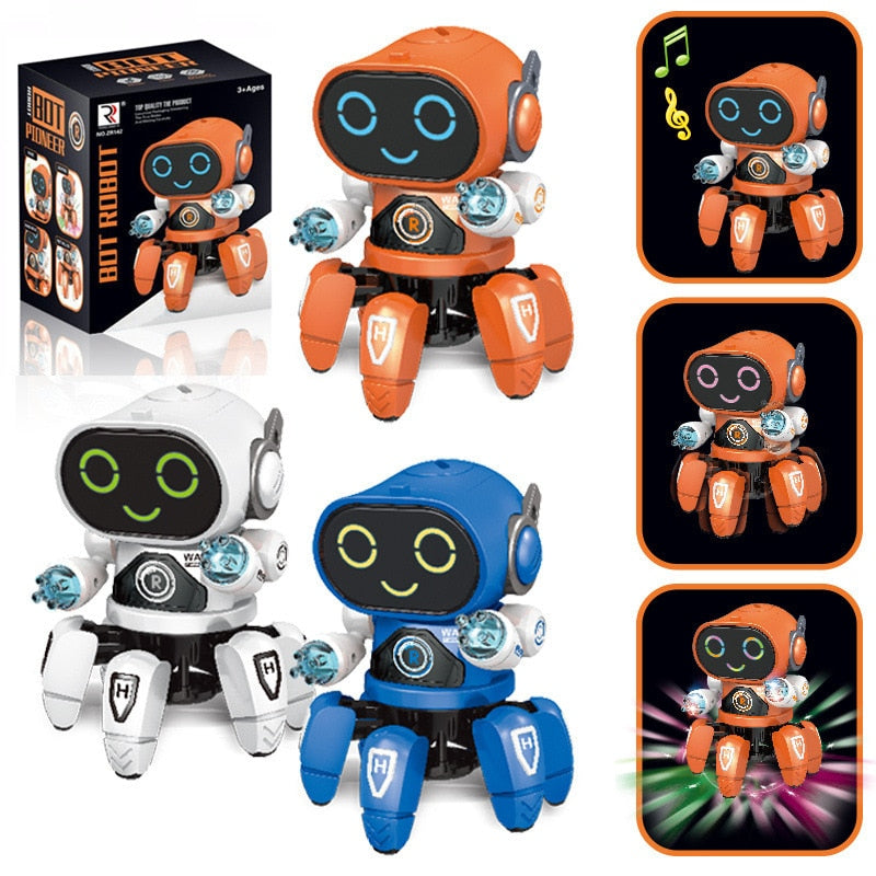 Image of Dancing Octopus Robot Toy: On Sale at OleOle - Musical & LED Fun. Perfect, Educational Gift for Kids. Limited Time Offer!