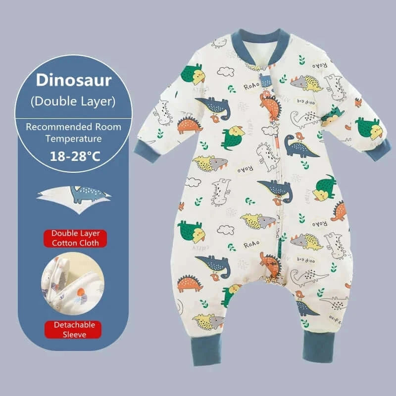 Image of All Seasons Baby Sleeping Bag - Soft Cotton, Detachable Sleeves, Ideal for Infant Sleepsack. Shop now at OleOle.