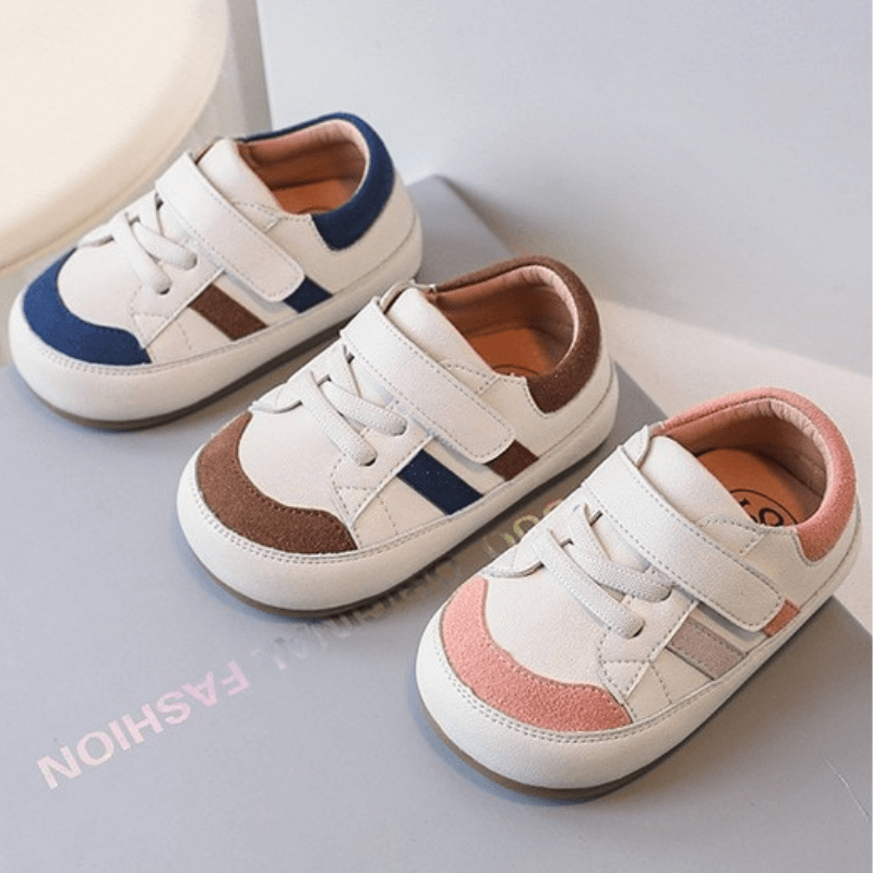 Image of Soft leather baby sneakers, ideal for 6 months to 3 years – stylish and comfy first steps! Shop now at OleOle.