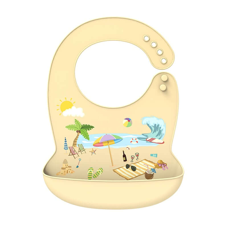 Image of Adjustable Silicone Baby Bib - On Sale Now at OleOle ! Easy-to-clean and comfortable bib for mess-free mealtimes.