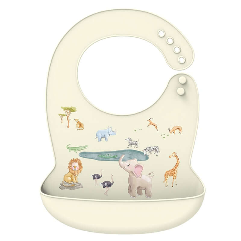 Image of Adjustable Silicone Baby Bib - On Sale Now at OleOle ! Easy-to-clean and comfortable bib for mess-free mealtimes.