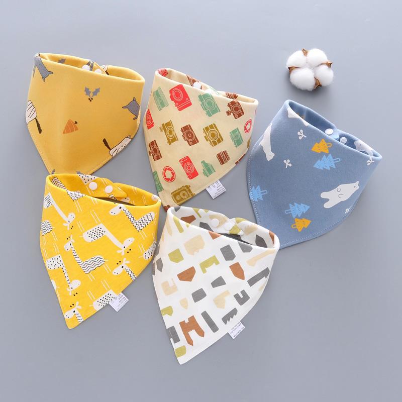 Image of 5pcs Stylish Bandana Baby Bib Set for Ultimate Softness! Shop now at OleOle.