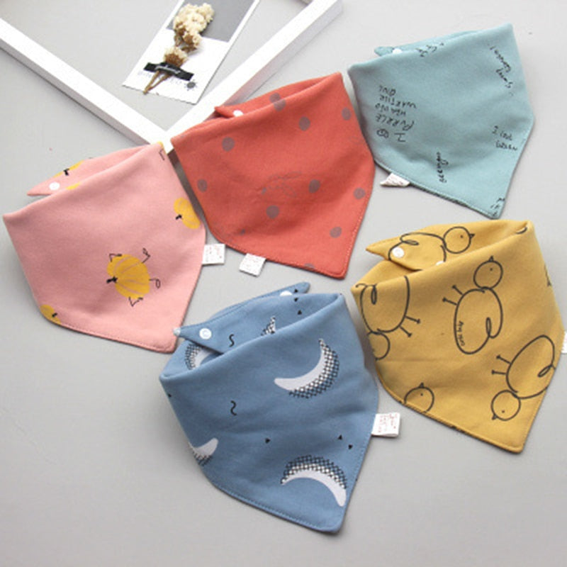 Image of 5pcs Stylish Bandana Baby Bib Set for Ultimate Softness! Shop now at OleOle.