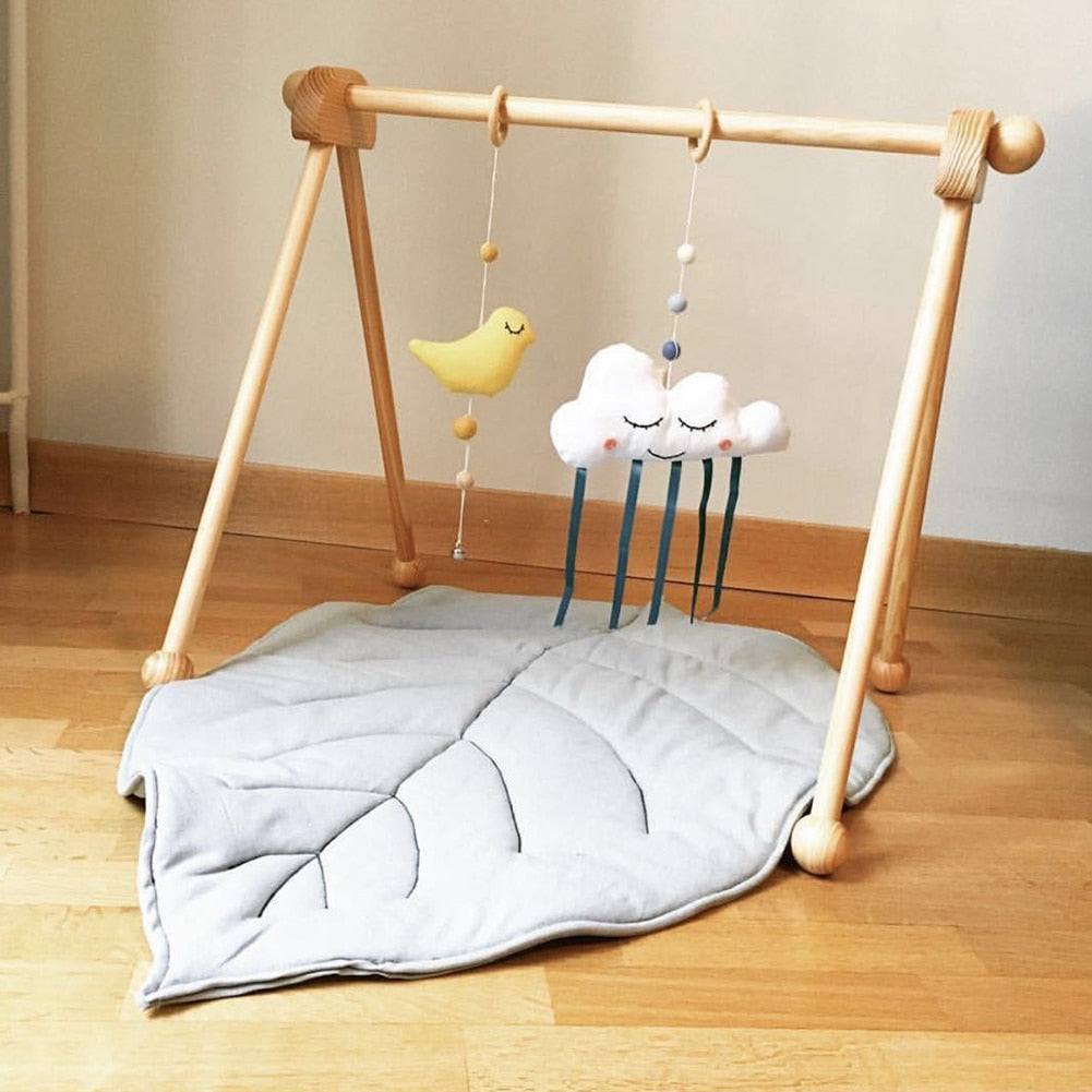 Image of Cosy Leaf Design Play Mat for Newborns: Soft, Safe, and Stylish Home Decor. Shop now at OleOle.