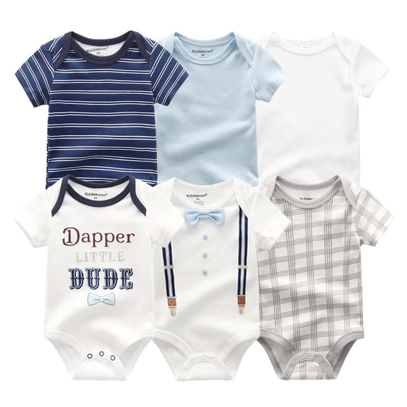 A Set of 6 Handmade Unisex Baby Jumpsuits, perfect for your little one from OleOle.