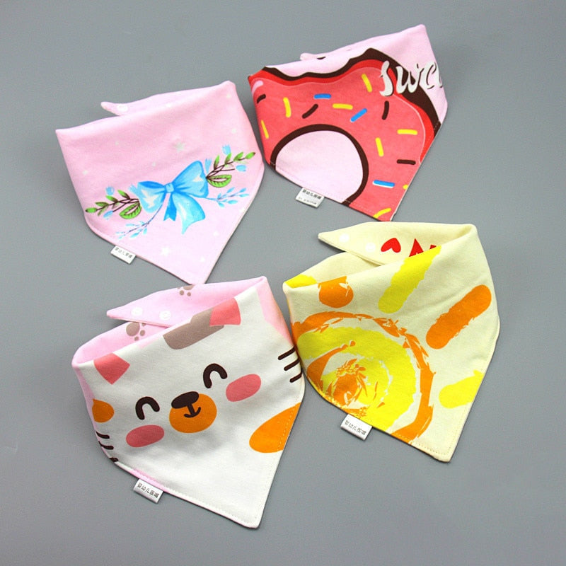 Image of 5pcs Stylish Bandana Baby Bib Set for Ultimate Softness! Shop now at OleOle.