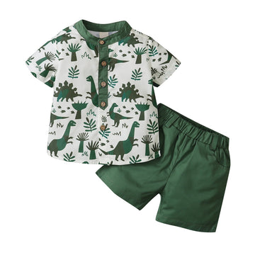 Image of Stylish Toddler Boy 2-Piece Summer Set (0-5 yrs): Comfortable short sleeve outfits for a cool summer look! Shop now at OleOle.