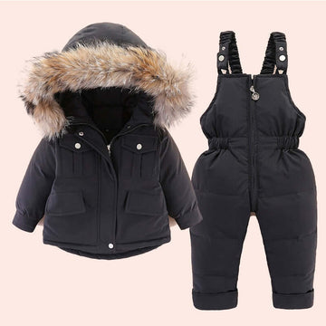 OleOle Winter Warm Down Jacket & Jumpsuit 2pcs Set for Baby Girls (1 - 4 yrs)