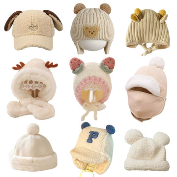 OleOle Winter Fashion Knitted Wool Cap Hat Collection for Baby Girls and Boys (6m - 3yrs)