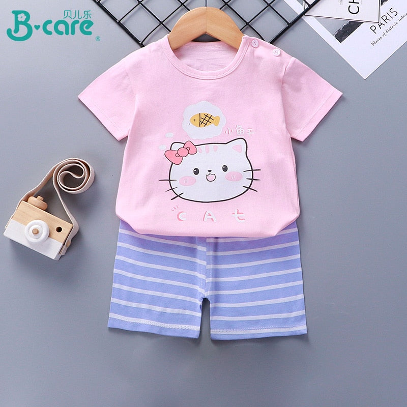 Image of Baby T-Shirt & Pant Set (9m - 5yrs). Stylish comfort for your little one's summer adventures! Shop now at OleOle.