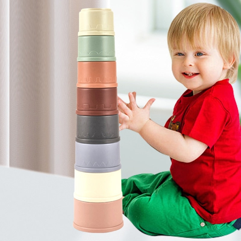 Image of Playful stacking cup toys for babies, fostering creativity and motor skills development. Shop now at OleOle.