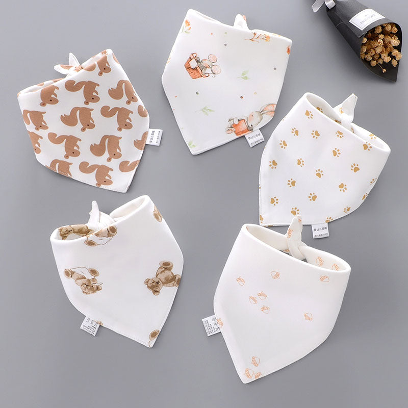 Image of 5pcs Stylish Bandana Baby Bib Set for Ultimate Softness! Shop now at OleOle.