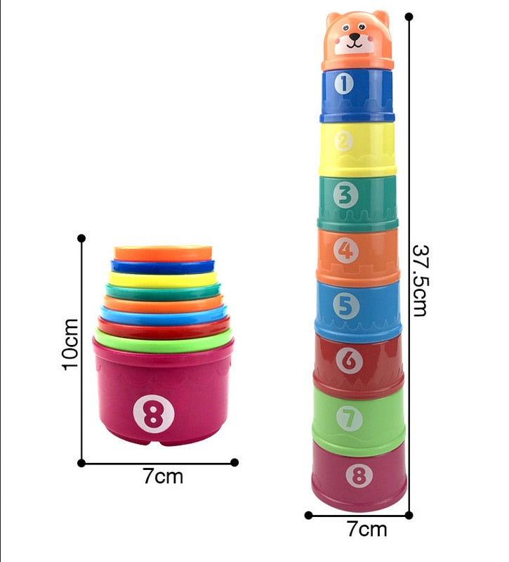 Image of Playful stacking cup toys for babies, fostering creativity and motor skills development. Shop now at OleOle.