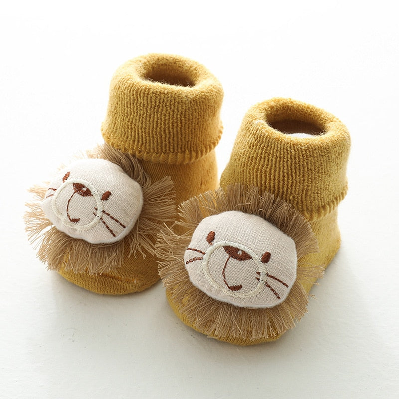 Image of Cute newborn cartoon socks for 0-3 years. Adorable unisex design for tiny toes. Perfect baby gift! Shop now at OleOle.