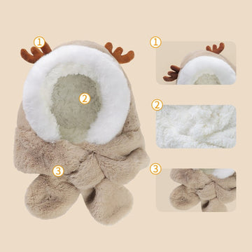 OleOle Soft Faux Fur Winter Bonnet Scarf Hat Cap Collection for Baby Boys & Girls (6m - 2 yrs)