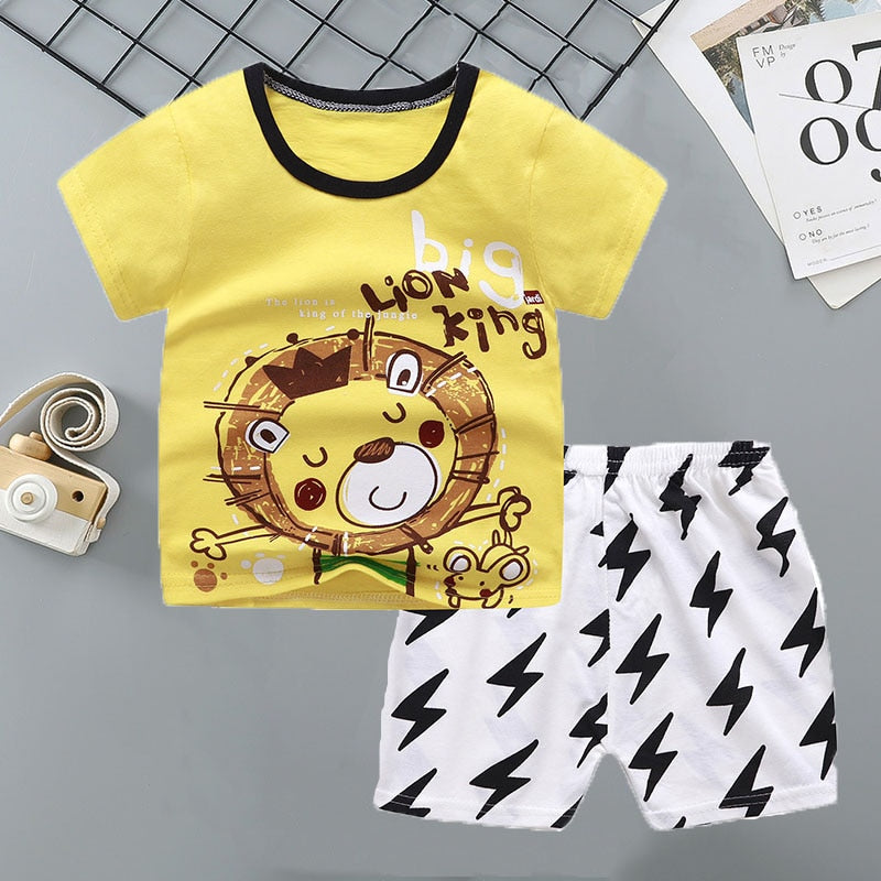 Image of Baby T-Shirt & Pant Set (9m - 5yrs). Stylish comfort for your little one's summer adventures! Shop now at OleOle.