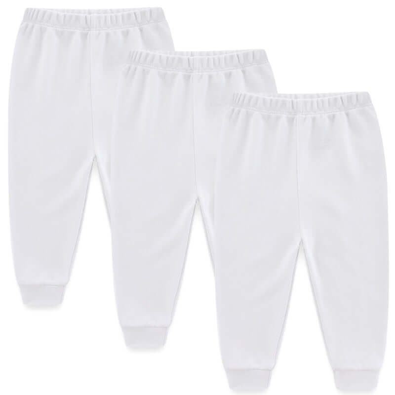 OleOle Four Seasons Baby Cartoon Pants - Set of 3 or 4 pieces suitable for infants aged 0-12 months.