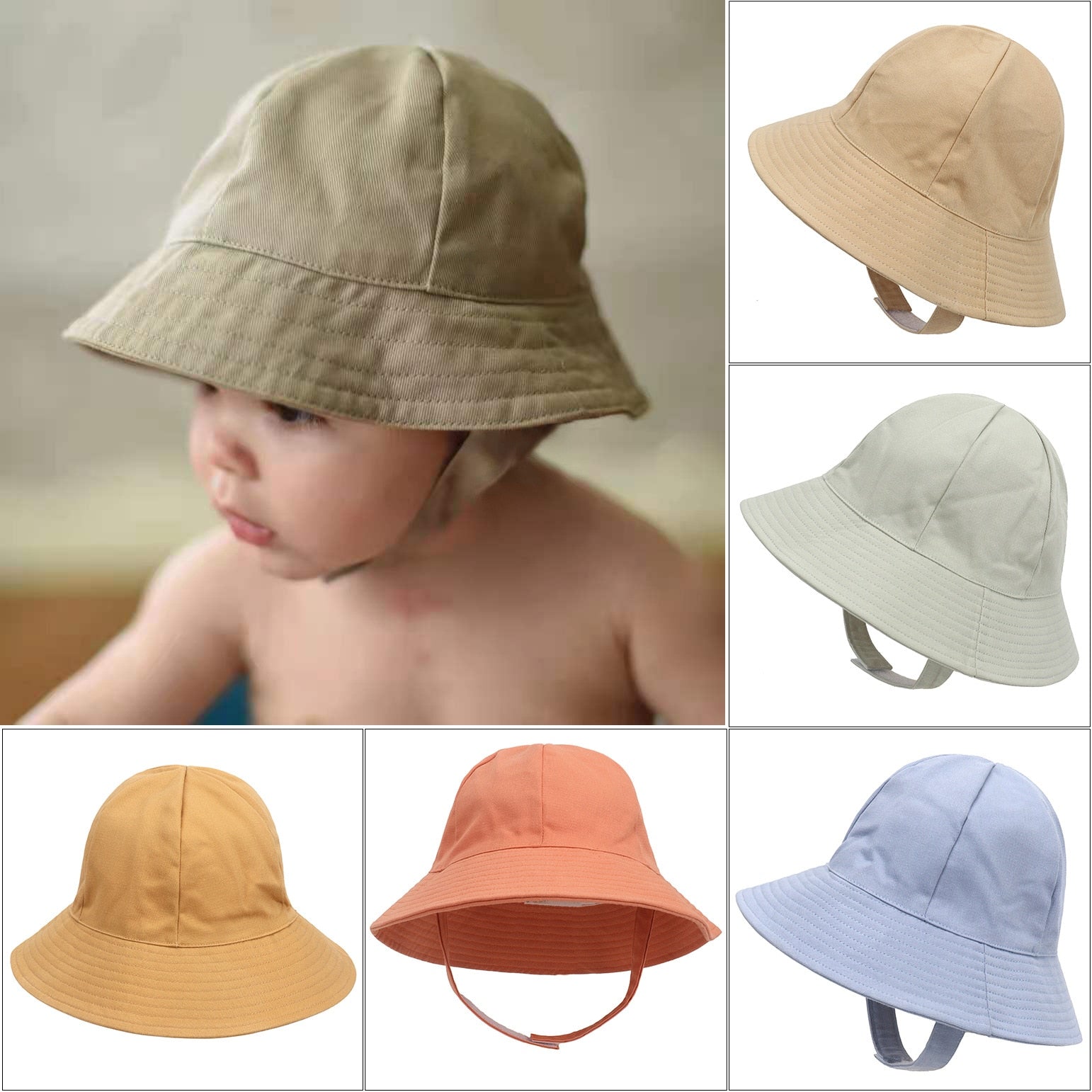 Image of Trendy Bucket Hats for Baby Boys & Girls (3m-8yrs) – Summer Ready! Shop now at OleOle.