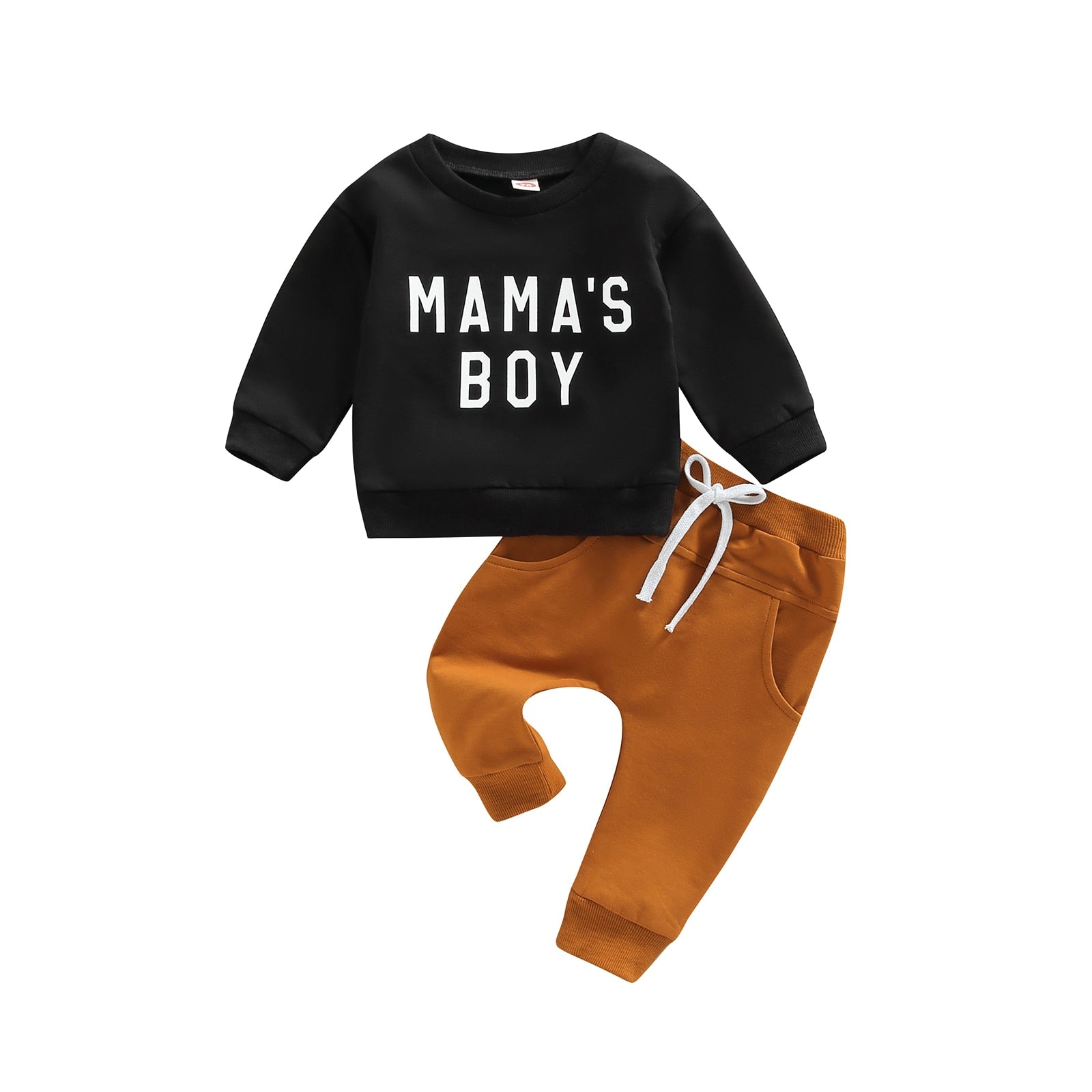 Image of Chic Winter Duo: Newborn 2pcs Set – Fashion Tops and Pants for Baby Boys (0-3yrs). Shop now at OleOle.