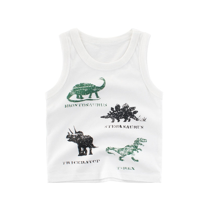 Image of Dino, Shark & Croc prints on baby tees (1-6 yrs). Shop now at OleOle.