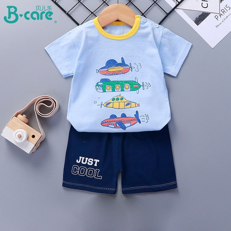 Image of Baby T-Shirt & Pant Set (9m - 5yrs). Stylish comfort for your little one's summer adventures! Shop now at OleOle.