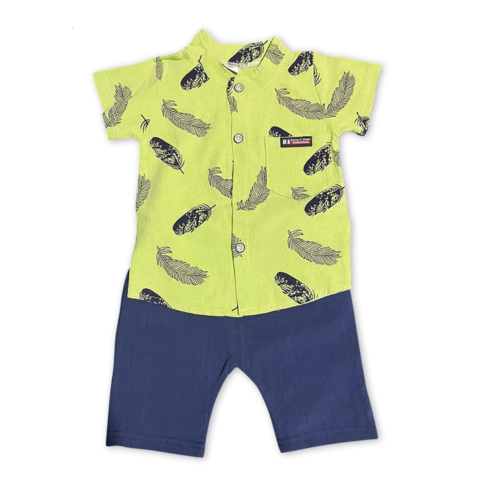 Image of Linen Shirts and Shorts Set for Baby Boys - Cute and Comfortable Outfit by OleOle