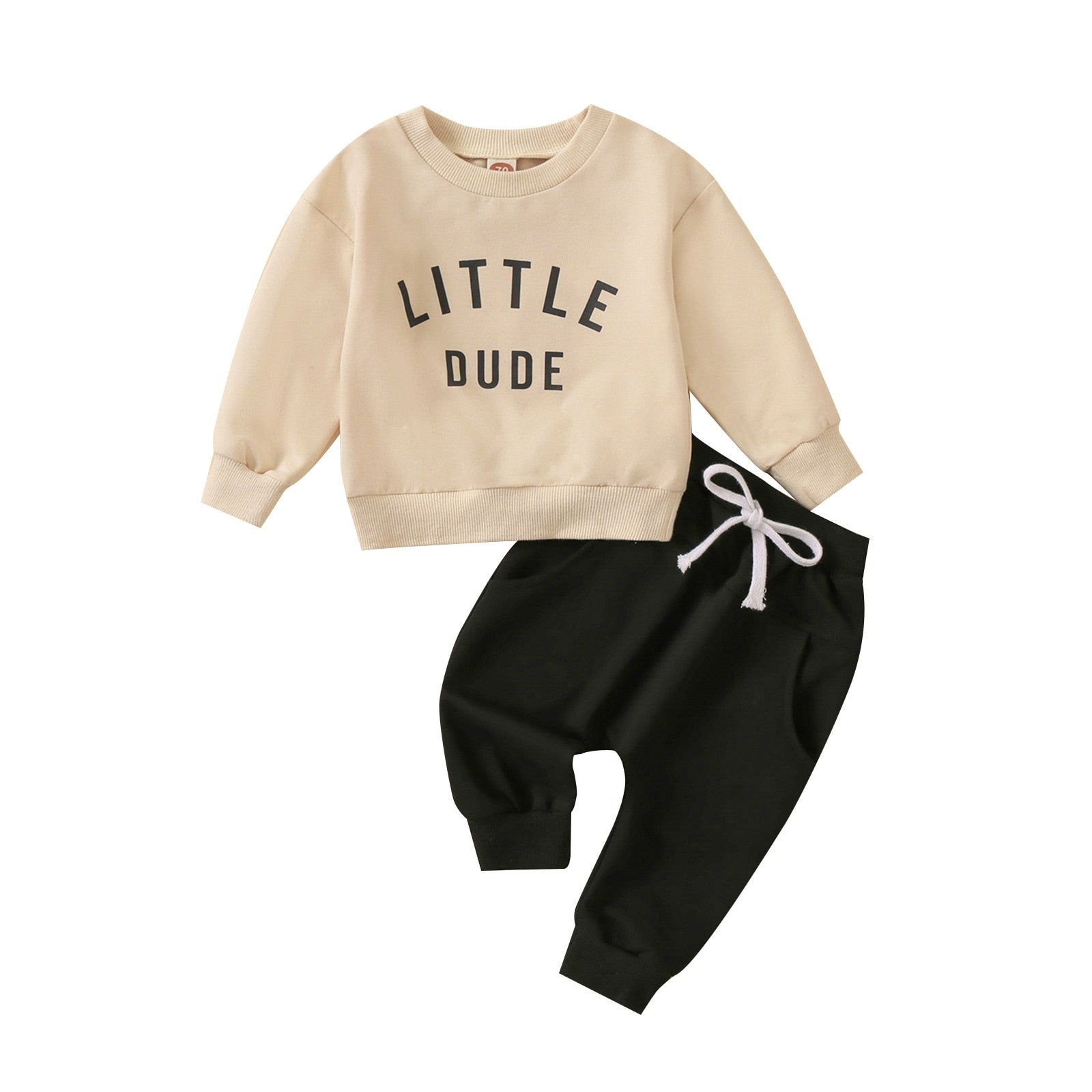 Image of Chic Winter Duo: Newborn 2pcs Set – Fashion Tops and Pants for Baby Boys (0-3yrs). Shop now at OleOle.