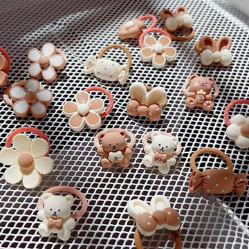 Cute Animal Hair Rubber Band for Girls 20pcs/Set