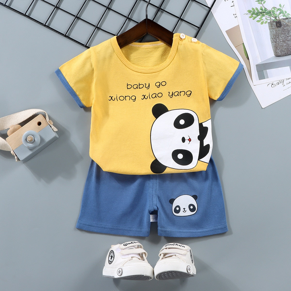 Image of Baby T-Shirt & Pant Set (9m - 5yrs). Stylish comfort for your little one's summer adventures! Shop now at OleOle.