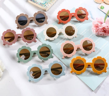 OleOle Sunflower Style Kids Sunglasses - Adorable UV-Proof Eyewear for Baby Boys and Girls (1 -8 yrs)