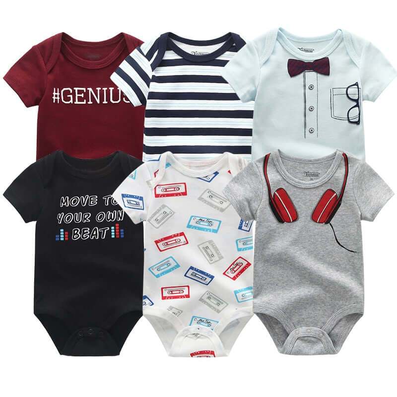 A Set of 6 Handmade Unisex Baby Jumpsuits, perfect for your little one from OleOle.