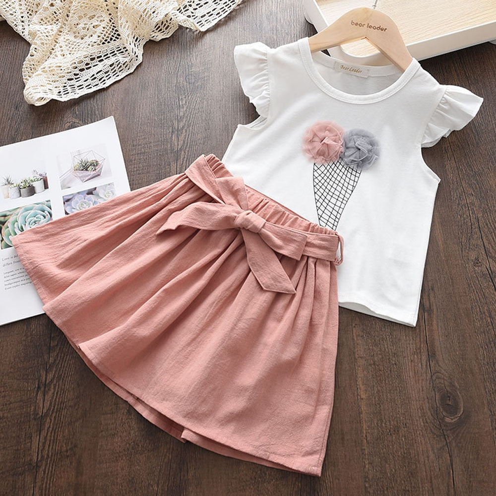 Image of Baby girl chiffon clothing set (2-6 yrs) for a stylish season! Shop now at OleOle.