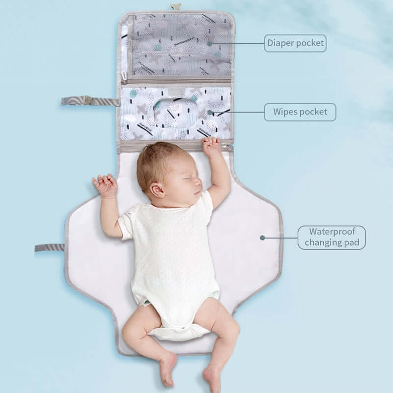 The OleOle Foldable Baby Nappy Changing Travel Mat, a practical and portable solution for parents, allows for easy diaper changes while traveling.