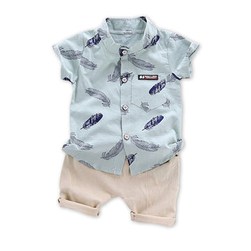 OleOle Linen Shirts and Shorts Set for Baby Boys 2 pcs (0 - 3 yrs)