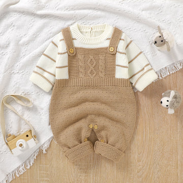 OleOle Winter Fashion Knitted Long Sleeve Rompers for Newborn Baby Boys & Girls (0 - 18 months)