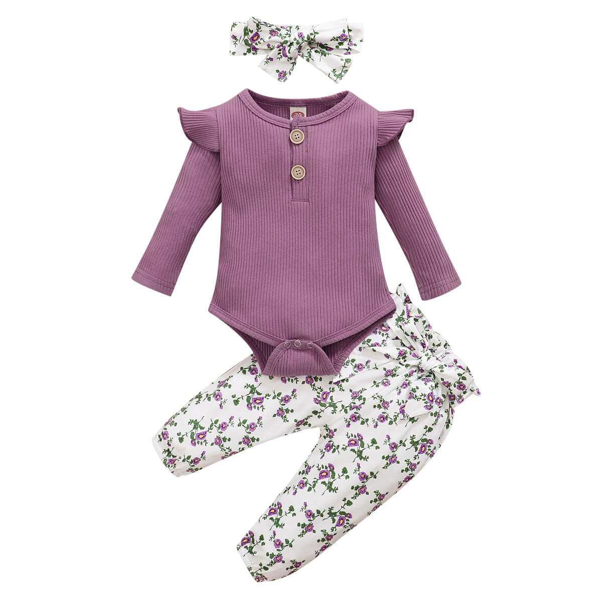 A formal baby girl outfit set from OleOle, consisting of three pieces of cloth, suitable for ages one to two years.