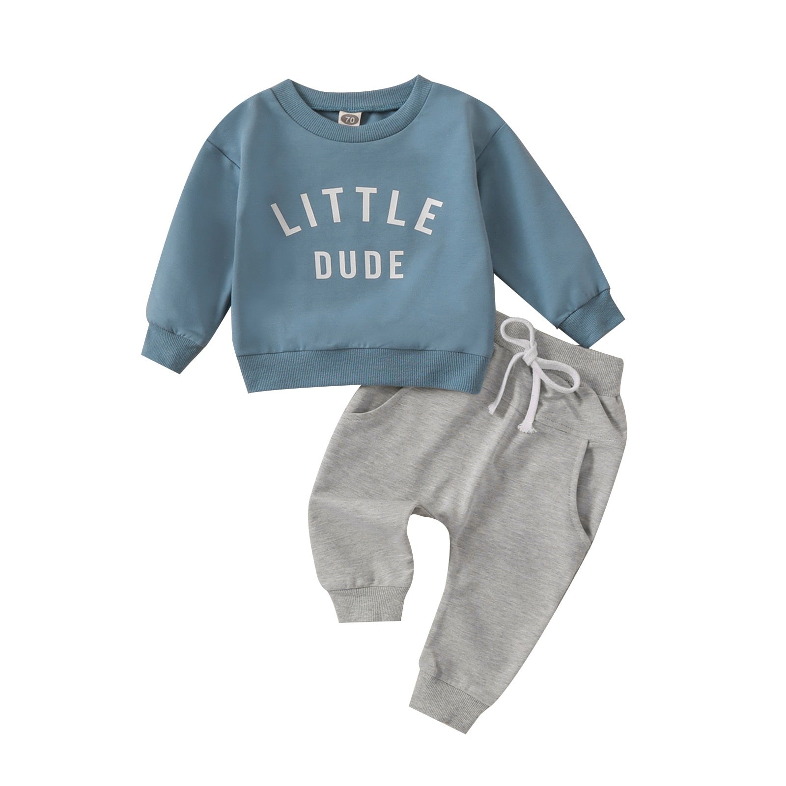 Image of Chic Winter Duo: Newborn 2pcs Set – Fashion Tops and Pants for Baby Boys (0-3yrs). Shop now at OleOle.