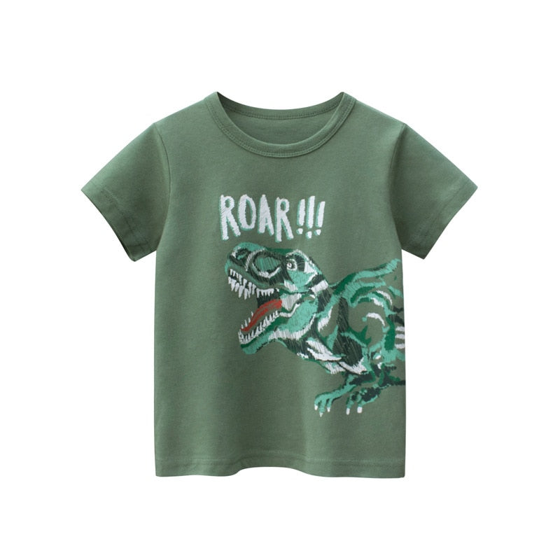Image of Vibrant Cartoon Unisex Baby Tee - Perfect for Summer Fun (1-10 yrs). Shop now at OleOle.