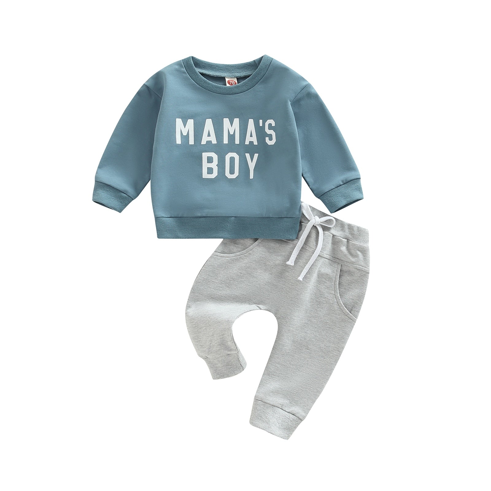 Image of Chic Winter Duo: Newborn 2pcs Set – Fashion Tops and Pants for Baby Boys (0-3yrs). Shop now at OleOle.