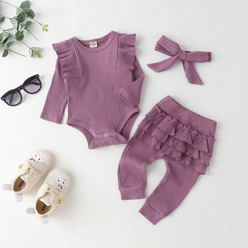 Designer Baby Girl Outfit Cloth 3 pcs Set (1 - 2 yrs)
