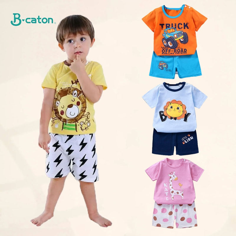 Image of Baby T-Shirt & Pant Set (9m - 5yrs). Stylish comfort for your little one's summer adventures! Shop now at OleOle.