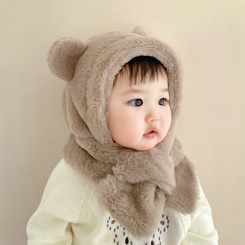 Image of Warm & Cosy Winter Bonnet for Baby (6m-2yrs) – Soft Faux Fur Collection. Shop now at OleOle.