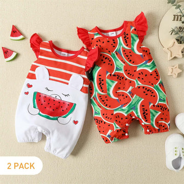 OleOle Baby Girls Romper - Flutter Sleeve 2pcs Set (0 - 18 months)