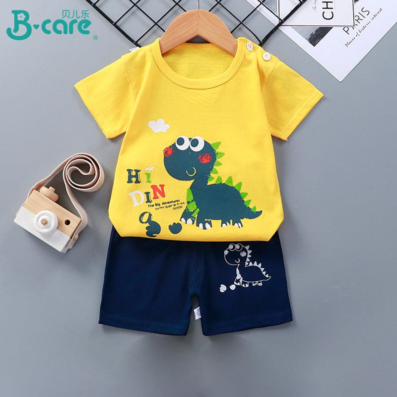 Image of Baby T-Shirt & Pant Set (9m - 5yrs). Stylish comfort for your little one's summer adventures! Shop now at OleOle.