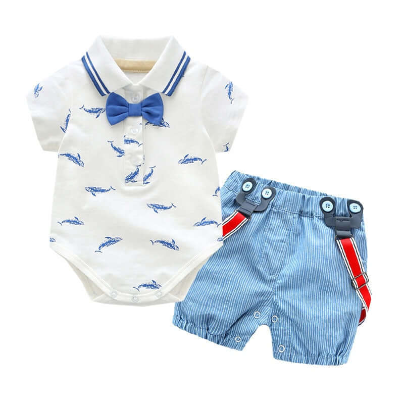 Image of Baby Boy Romper: Adorable Bodysuit Clothes Collection, 3 months to 2 years. Shop now at OleOle for the cutest styles at a special sale price!