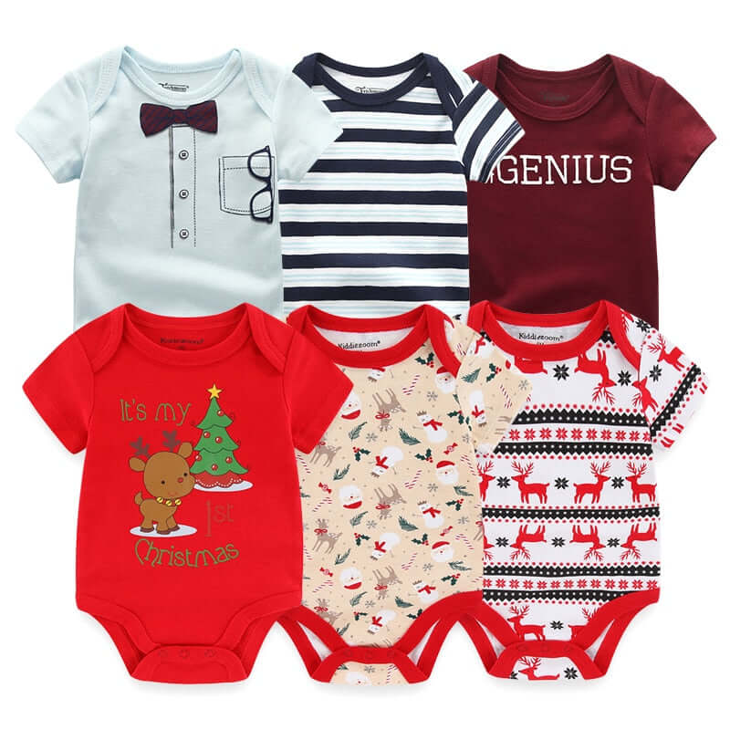 A Set of 6 Handmade Unisex Baby Jumpsuits, perfect for your little one from OleOle.