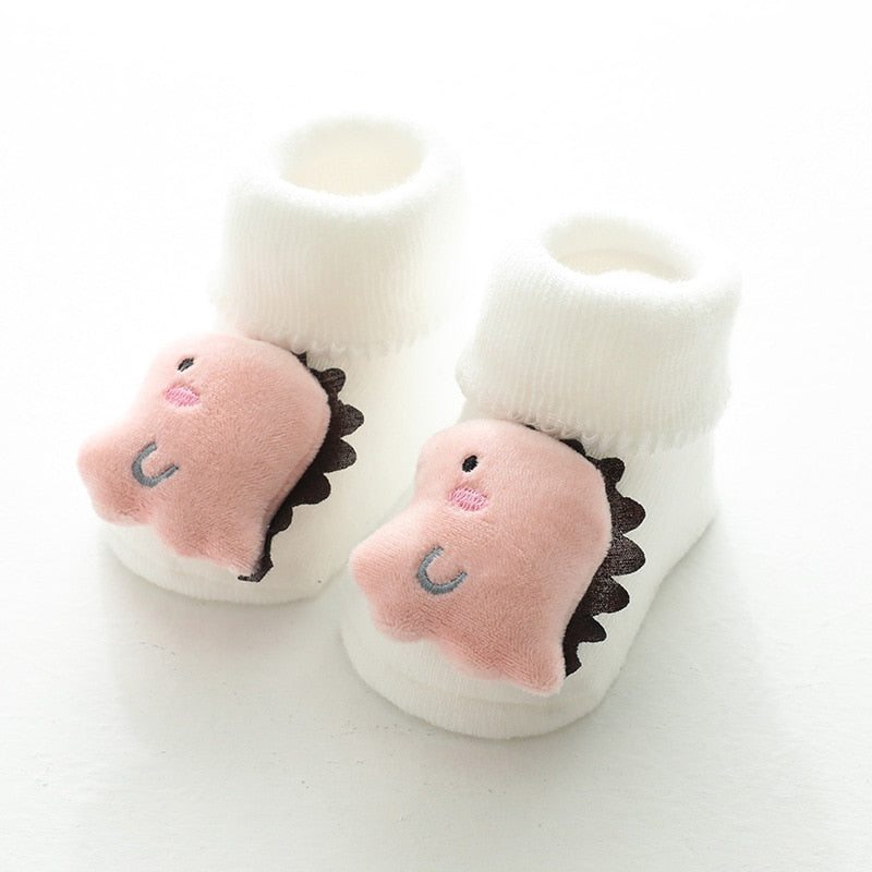 Image of Cute newborn cartoon socks for 0-3 years. Adorable unisex design for tiny toes. Perfect baby gift! Shop now at OleOle.